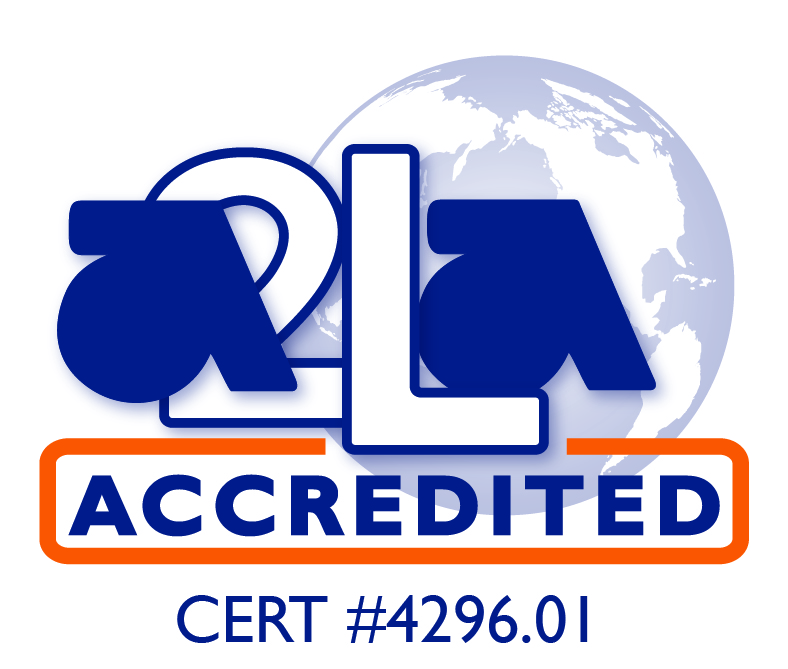 A2LA ISO/IEC 17025:2017 accredited
